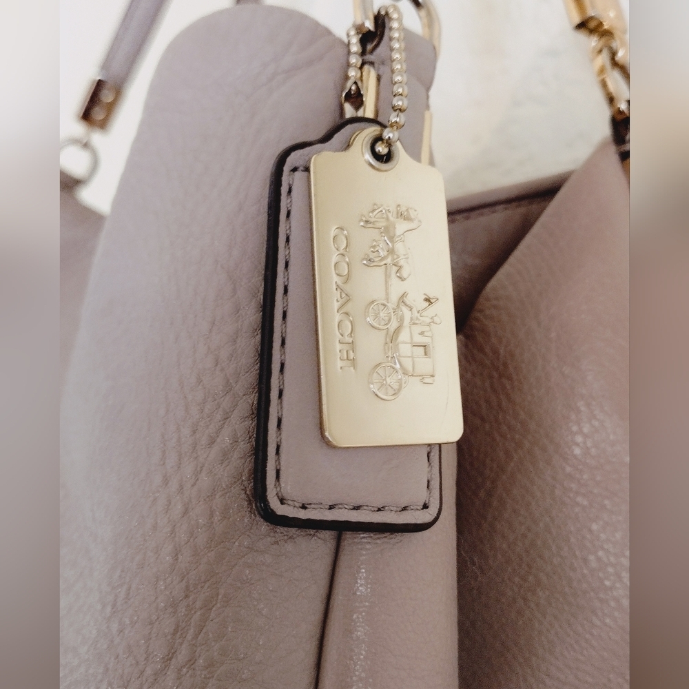 COACH Madison Phoebe Pebbled Leather Shoulder Bag - Picture 4 of 13